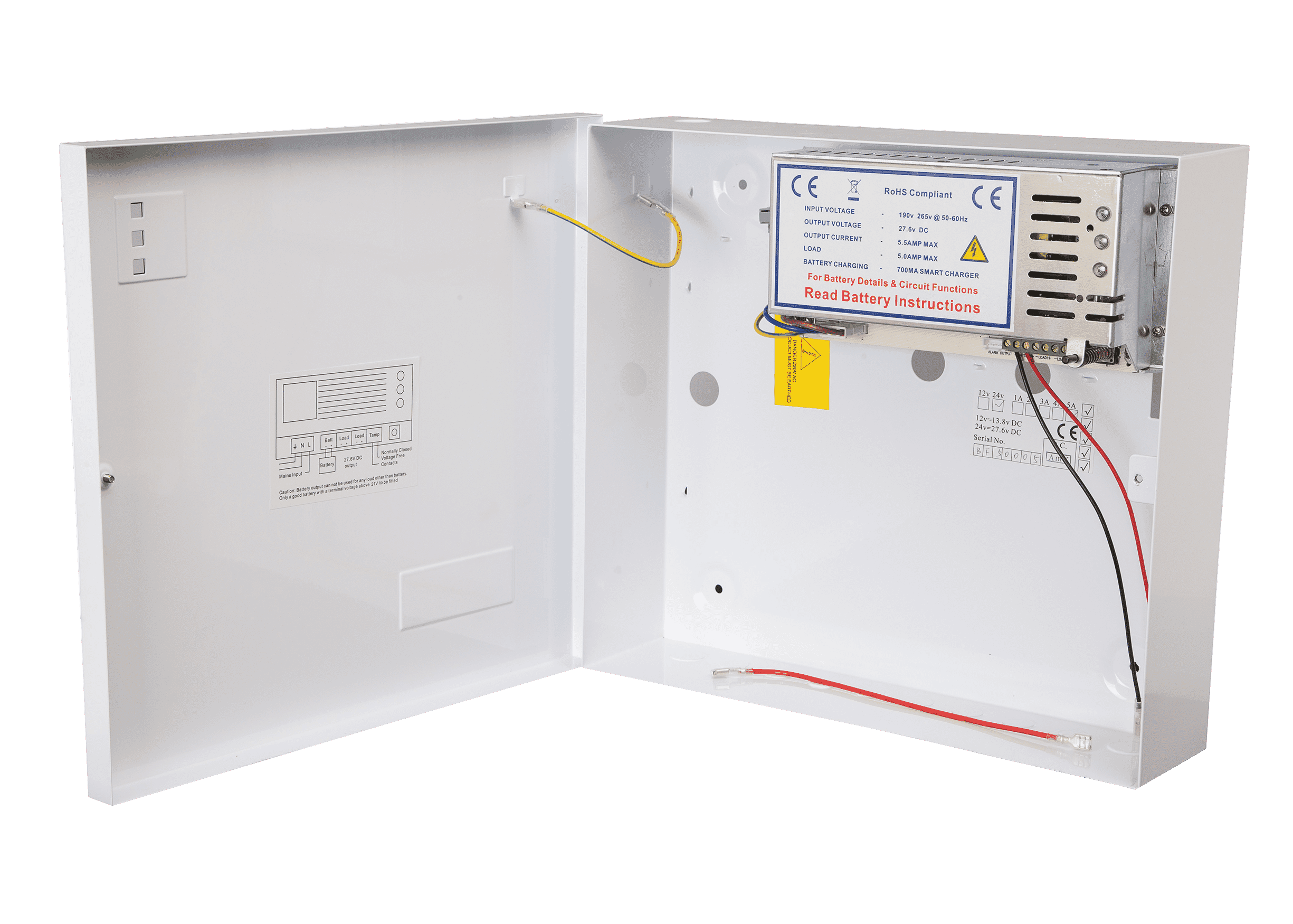 RGL 24V (27.6V) Metal Case Power Supply / Battery Backup Option Connectec.uk